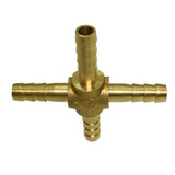 Max Brass Metal Pipe Coupler Adapter Male Thread Cross Connector 6mm