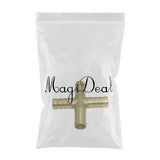 Max Brass Metal Pipe Coupler Adapter Male Thread Cross Connector 10mm