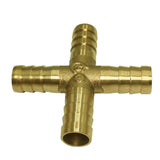 Max Brass Metal Pipe Coupler Adapter Male Thread Cross Connector 10mm