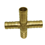 Max Brass Metal Pipe Coupler Adapter Male Thread Cross Connector 10mm