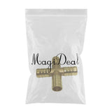 Max Brass Metal Pipe Coupler Adapter Male Thread Cross Connector 14mm