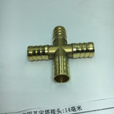 Max Brass Metal Pipe Coupler Adapter Male Thread Cross Connector 14mm