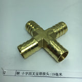 Max Brass Metal Pipe Coupler Adapter Male Thread Cross Connector 19mm