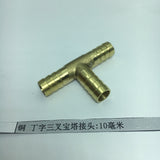 Max Brass Thread T Shaped Equal Tee Connectors Adapters 10mm