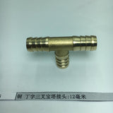 Max Brass Thread T Shaped Equal Tee Connectors Adapters 12mm