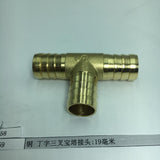 Max Brass Thread T Shaped Equal Tee Connectors Adapters 19mm