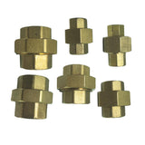 Max Thread Female Hex Union Brass Coupling Fitting  9.5mm