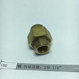 Max Thread Female Hex Union Brass Coupling Fitting  12.5mm