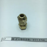 Max Brass Male Adapter Connector Thread Fittings Tube Fitting, Union φ6×φ6mm