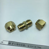 Max Brass Male Adapter Connector Thread Fittings Tube Fitting, Union φ10×φ10mm
