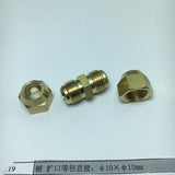 Max Brass Male Adapter Connector Thread Fittings Tube Fitting, Union φ10×φ10mm