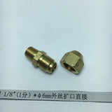Max Brass 1/8" Male Adapter Connector Thread Fittings Tube with Flaring φ6mm