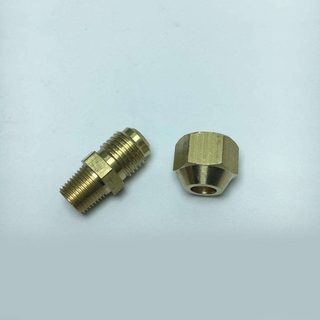 Max Brass 1/8" Male Adapter Connector Thread Fittings Tube with Flaring φ6mm