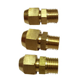 Max Brass 1/4" Male Adapter Connector Thread Fittings Tube with Flaring φ6mm