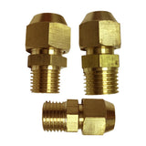 Max Brass 1/4" Male Adapter Connector Thread Fittings Tube with Flaring φ6mm