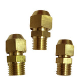 Max Brass 1/4" Male Adapter Connector Thread Fittings Tube with Flaring φ6mm