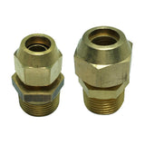 Max Brass 3/8" Male Adapter Connector Thread Fittings Tube with Flaring φ8mm