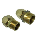 Max Brass 3/8" Male Adapter Connector Thread Fittings Tube with Flaring φ8mm