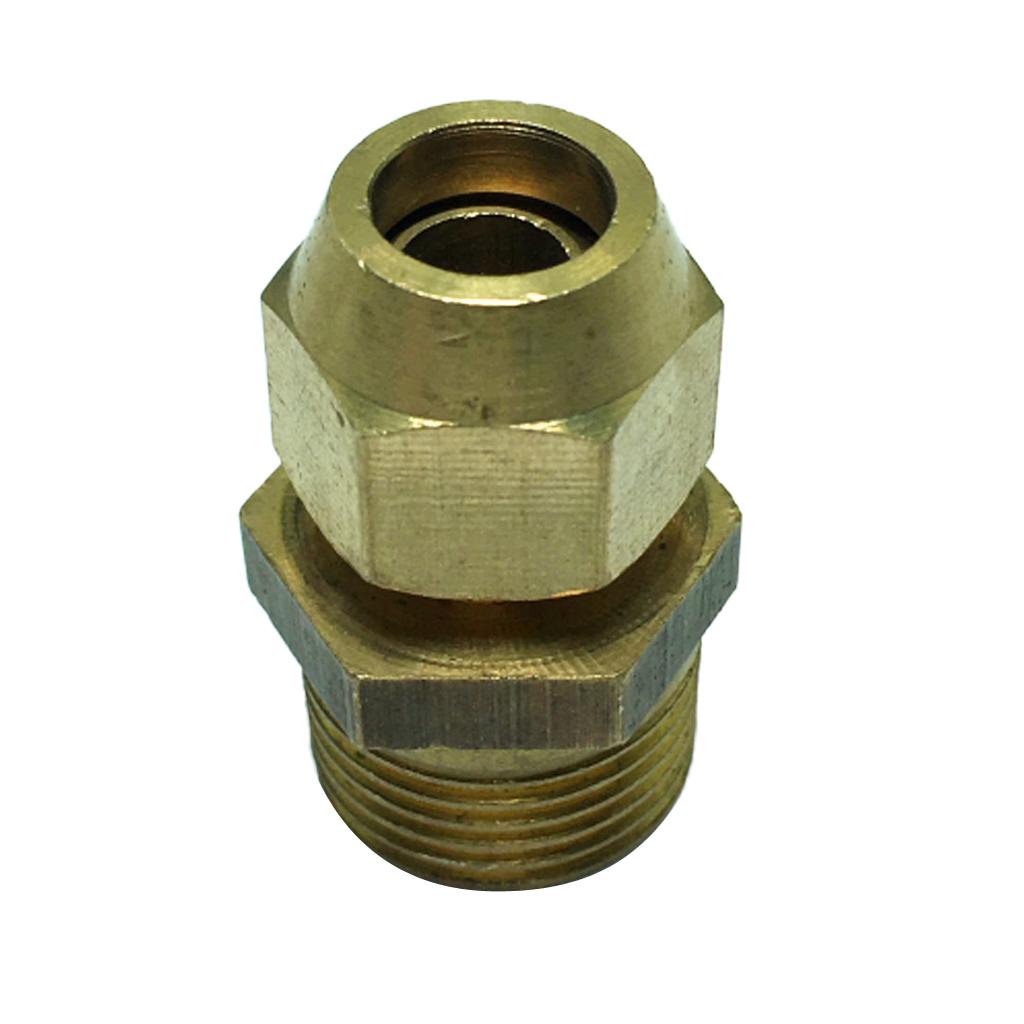 Max Brass 3/8" Male Adapter Connector Thread Fittings Tube with Flaring φ8mm
