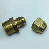 Max Brass 3/8" Male Adapter Connector Thread Fittings Tube with Flaring φ8mm