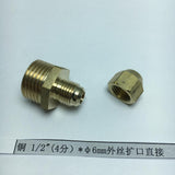 Max Brass 1/2" Male Adapter Connector Thread Fittings Tube Fitting φ6mm