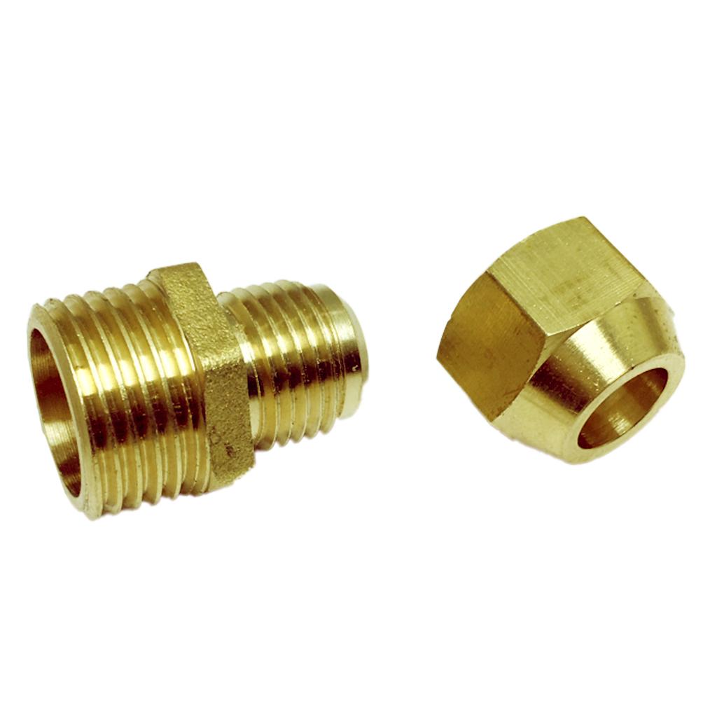 Max Brass 1/2" Male Adapter Connector Thread Fittings Tube Fitting φ10mm