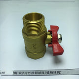 Max 1Pc Butterfly Handle Female Male Thread Brass Ball Valve DN20 female to male