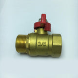 Max 1Pc Butterfly Handle Female Male Thread Brass Ball Valve DN20 female to male