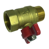 Max 1Pc Butterfly Handle Female Male Thread Brass Ball Valve DN20 female to male