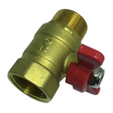 Max 1Pc Butterfly Handle Female Male Thread Brass Ball Valve DN20 female to male