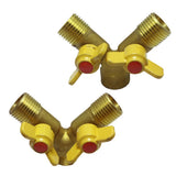 Maxbell External tooth pagoda joint butterfly handle ball valve 4 points Y type three outer wire ball valve