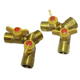 Maxbell External tooth pagoda joint butterfly handle ball valve 4 points Y type three outer wire ball valve