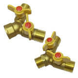 Maxbell External tooth pagoda joint butterfly handle ball valve 4 points Y type three outer wire ball valve