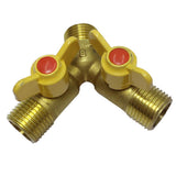 Maxbell External tooth pagoda joint butterfly handle ball valve 4 points Y type three outer wire ball valve
