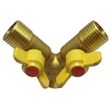 Maxbell External tooth pagoda joint butterfly handle ball valve 4 points Y type three outer wire ball valve