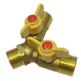 Maxbell External tooth pagoda joint butterfly handle ball valve 4 points Y type three outer wire ball valve