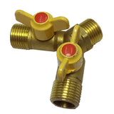 Maxbell External tooth pagoda joint butterfly handle ball valve 4 points Y type three outer wire ball valve