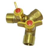Maxbell External tooth pagoda joint butterfly handle ball valve 4 points Y type one inner wire two outer wire ball valve
