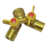 Maxbell External tooth pagoda joint butterfly handle ball valve 4 points Y type one inner wire two outer wire ball valve