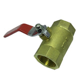 Maxbell 1 Inch Brass Ball Valve Shut Off Female Thread with Filter Strainer