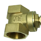 Maxbell 1 Pc Brass Gate Valve Threaded Valve Water Pipe Connector Adapter Tap DN25