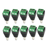 Max 10pcs 12V Male DC Power Plug Adapter Connector for LED Strip Light