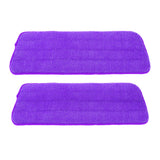 Max 2 Pieces Polyester Fiber Free Hand Washing Spray Mop Cloth Purple