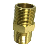 Max Brass Pipe Hex Nipple Fitting Adapter Male Thread Water Oil Connector 50mm