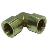 Max 1 Pc G1/4" Double Female Elbow 90Degree Brass Adapter Connector Pipe Fitting