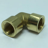 Max 1 Pc G1/4" Double Female Elbow 90Degree Brass Adapter Connector Pipe Fitting
