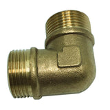 Max 1 Pc Double Male Thread Elbow Brass Adapter Pipe Fitting DN20xDN20