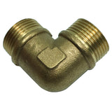 Max 1 Pc Double Male Thread Elbow Brass Adapter Pipe Fitting DN20xDN20
