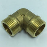 Max 1 Pc Double Male Thread Elbow Brass Adapter Pipe Fitting DN20xDN20