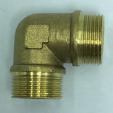 Max 1 Pc Double Male Thread Elbow Brass Adapter Pipe Fitting DN20xDN20
